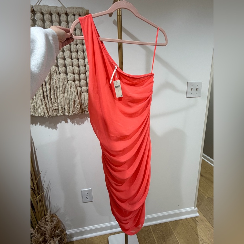 By Anthropologie One-Shoulder Mesh Mini Dress - Picture 5 of 9